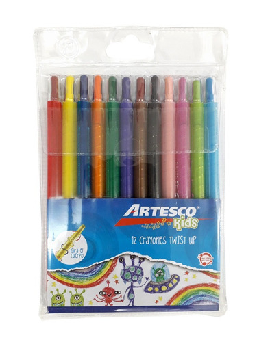 Crayones Artesco Twist Up Por 12 Unidades