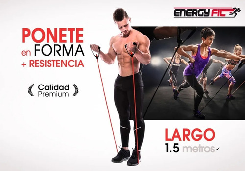Imagen 5 de 10 de Banda Elastica Resistencia Larga 1.5 Mt Con Manijas Foam Gym