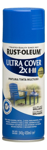 Spray Aerosol Ultra Cover 2x Azul Brillante Rust Oleum