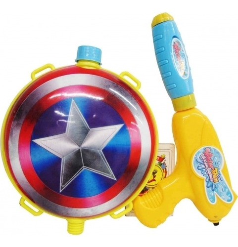 Pistola De Agua Capitan America Promocion Escudo