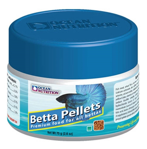 Alimento Para Peces Betta Ocean Nutrition 75g 2.8oz