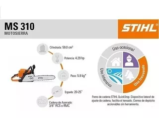 Motosierra Stihl Ms 310 Espada 20 Pulgadas