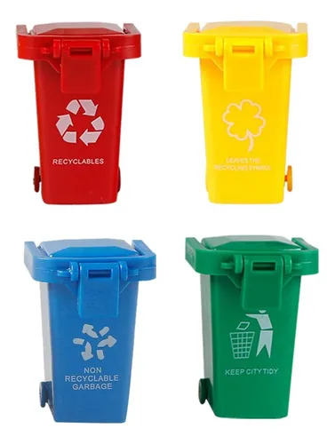 Ganazono 4 Botes De Basura De Juguete, Mini Botes De Basura