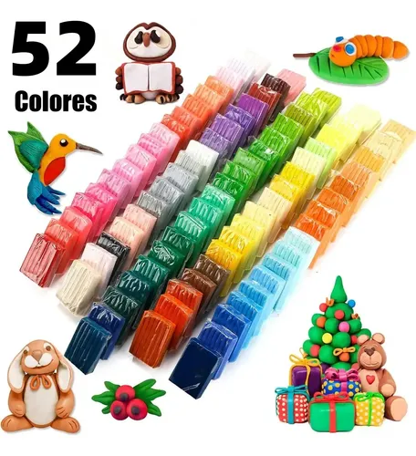 RUBFAC Kit de arcilla polimérica, arcilla de modelado de 50 colores para niños, no tóxica, arcilla para hornear con herramientas de escultura y caja de almacenamiento para artistas principiantes RUBFAC Kit de arcilla polimérica, arcilla de modelado de 50 colores para niños, no tóxica, arcilla para hornear con herramientas de escultura y caja de almacenamiento para artistas principiantes