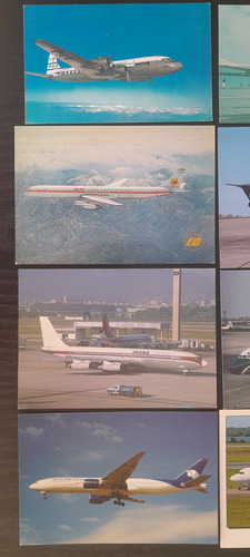 Postal Aviones Lote X8 Aeromexico Pluna Varig Iberia Airways (Usado)