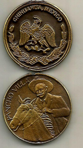 Moneda Medalla Pancho Villa En Cobre  (souvenir)