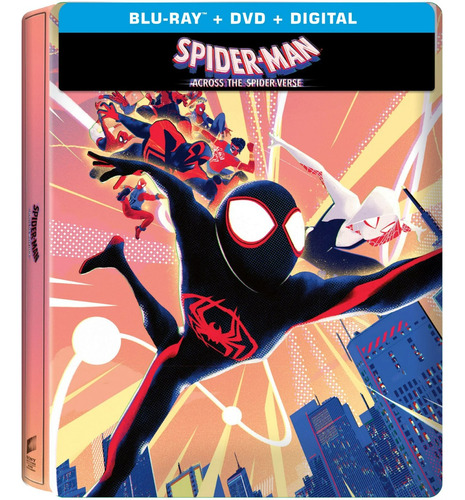 Spider-man Across The Spider-verse Blu-ray Dvd Steelbook