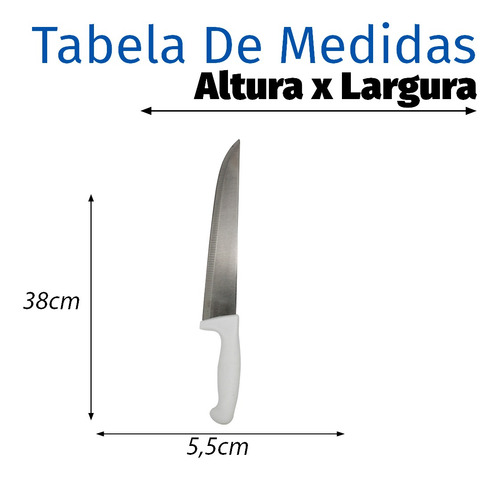 Imagem 5 de 6 de Faca De Churrasco Açougueiro Profssional Cozinha Corte Carne
