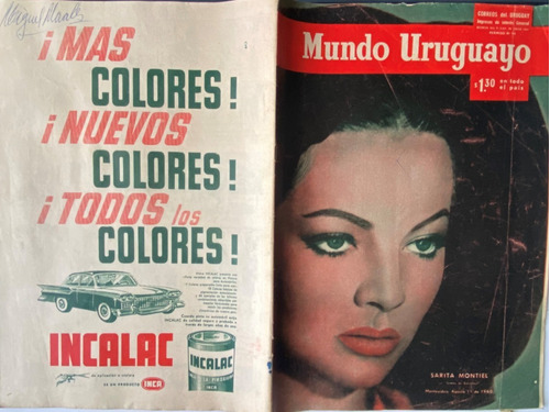 Mundo Uruguayo N° 2154 Hermenegildo Sabat  1960