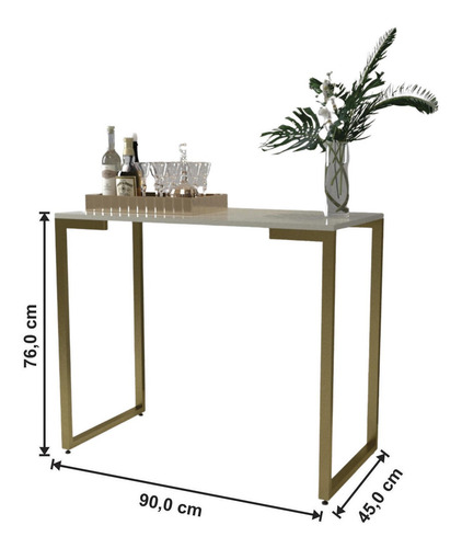 Imagen 4 de 4 de Arrimo Metal Delfos Beige Y Cobre Rodler