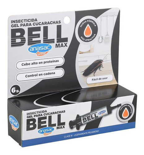 Insecticida gel control cucarachas Anasac Bell Max 6g