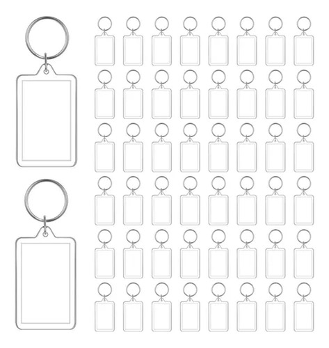 Circulos Acrílicos Transparentes De 5,2 X 3,4 Cm Para Llaver