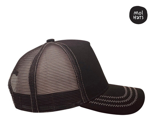 Gorras Trucker Camioneras Con Frente De Tela Hilo En Contraste Tipo Goorin Sin Parche