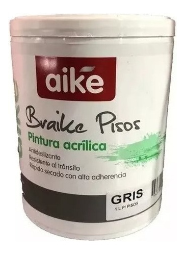 Pintura Acrilica Para Pisos Braike Aike X 4 Lts Gris