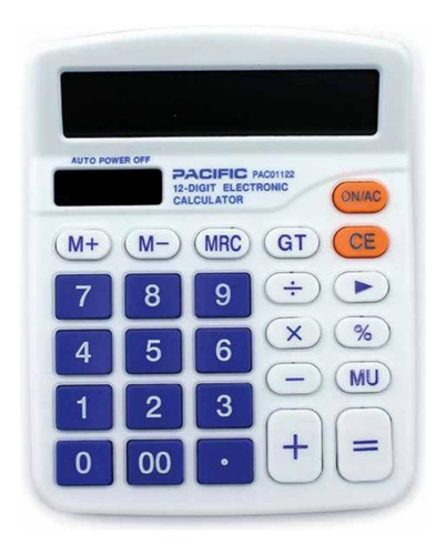 Calculadora Electrónica 12 Dígitos Azul - Ps