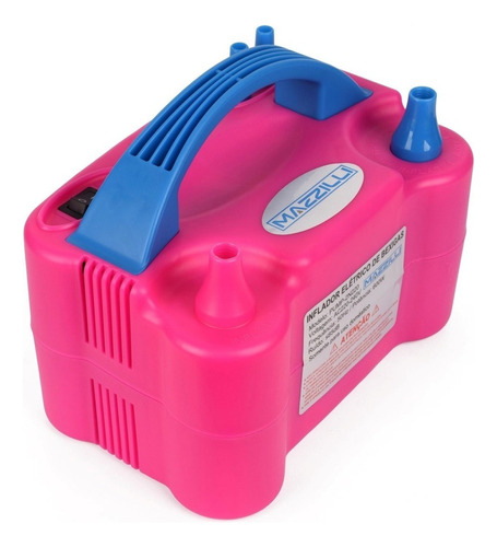 Inflador Elétrico 2 Bicos Balão Bexiga Compressor Voltagem / Cor Rosa 110v