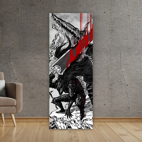 Cuadro Grande 30x80 Cm Berserk Guts Berserker Matadragones