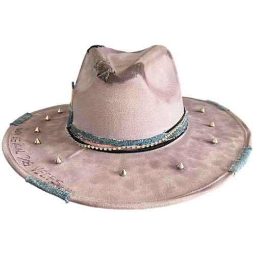 Sombrero  Lila Rock  Modelo Indy Material Gamuza