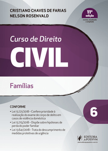 Curso De Direito Civil: Famílias, De Rosenvald, Nelson. Editora Juspodivm, Capa Mole Em Português