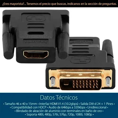 Convertidor dvi a hdmi outlet