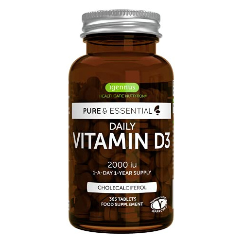 Pure & Essential - Vitamina Vegetariana Diaria D3 2000iu, Co