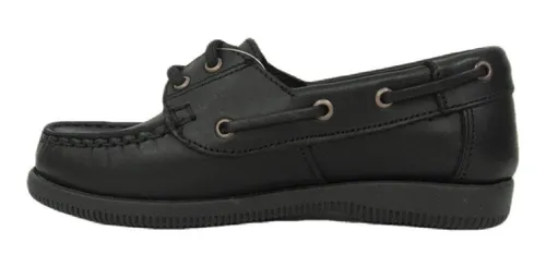 Zapatos Escolares Cuero Negro Colegial 34 Al 40 Niños