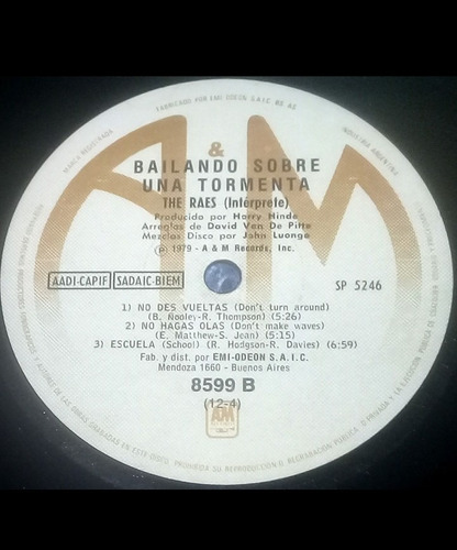 Raes Bailando Sobre Una Tormenta Disco Lp Vinilo Estándar (Usado)