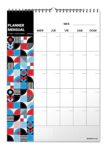 Planner Calendario Planificador 2022 Almanaque 40x30cm Color