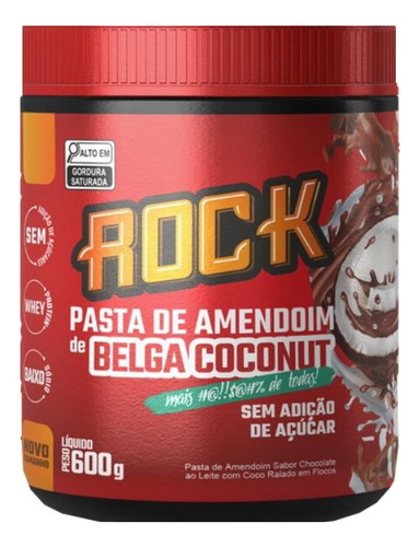 Pasta De Amendoim Zero Açúcar C/ Whey Protein 500g - Rock