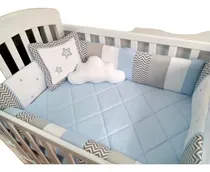 Comprar Set  De Cuna  Diseño Clasico Bebe - Acolchados Y Bordados 
