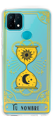 Funda Para Oppo Cartas Tarot Reloj Arena Con Tu Nombre