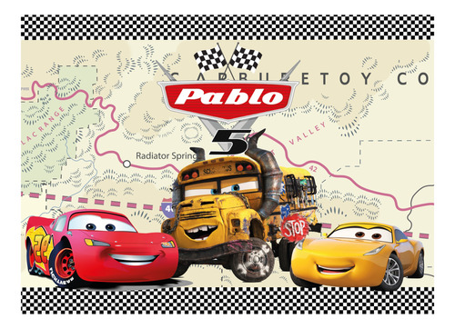 Banner Imprimible 2 X 1.5 M - Cars - Rayo Mcqueen Mod. 03