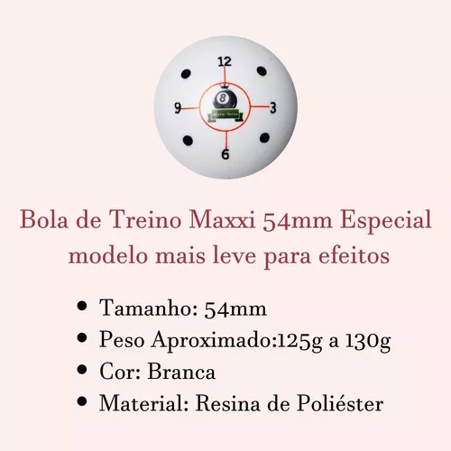 Bola de sinuca para treino de bilhar de 52 mm para treino de sinuca resina  resistente ao desgaste