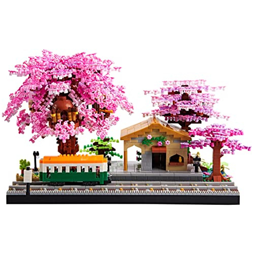 Cherry Train Tree House Scene Set Adult And Child Build...