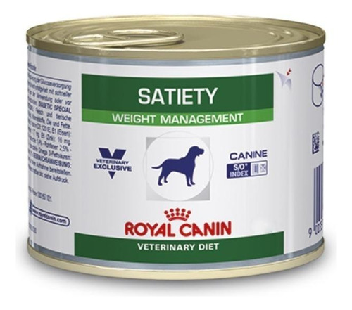 Alimento Royal Canin Veterinary Diet Canine Satiety Support para cão adulto todos os tamanhos sabor mix em lata de 195g