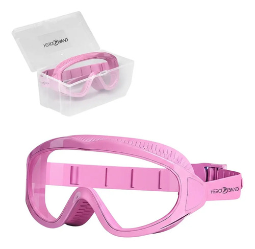 Óculos Natação Infantil Profissional Piscinas Hero Band A1 Cor Rosa