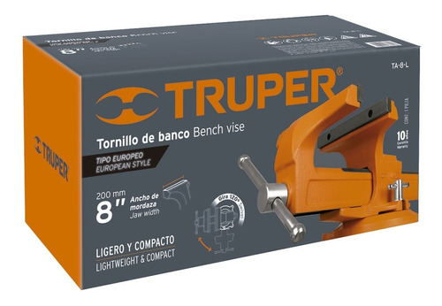 Tornillo Banco Acero Tipo Europeo 8'' Truper 100242