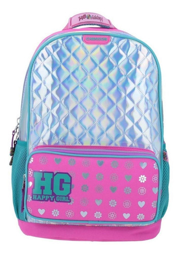 Mochila Iridiscente Happy Girl Iridia Porta Tablet 8 