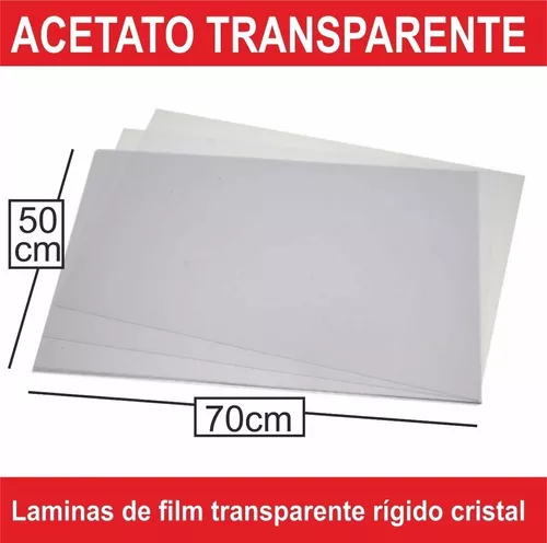 ACETATO TRANSPARENTE PLANCHA 35x50 X UNIDAD