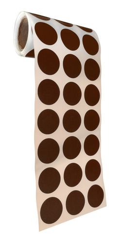 Imagem 2 de 3 de Etiqueta De Bolinha Indicativa Marrom 19mm - 1.000 Und.