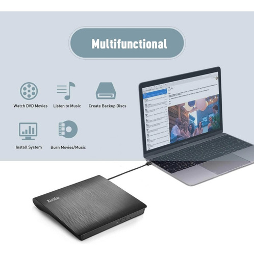 Unidad De Cd Externa Usb 3.0 Portable, Cd Dvd Rw Drive