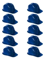 Comprar Kit 10 Capacetes Azul Segurança Cu002F Carneira Obra Proteção