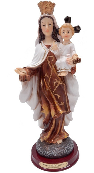 Paben Articoli Religiosi Estatua Virgen del Carmín de resina cm 21 