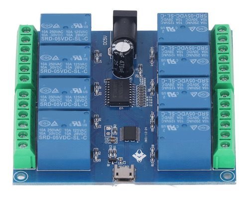 Módulo De Control De Relé, Unidad Usb Gratuita, 8 Canales, 5