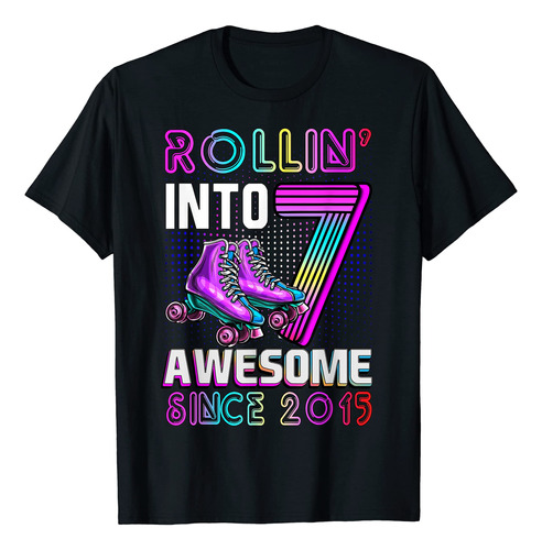 Rollin' Into 7 Awesome 2015 - Camiseta De Patinaje Sobre Rue