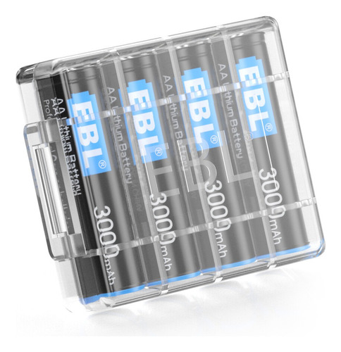 4 Pilas Aa Doble A Litio Ebl No Recargable 1,5v 3000mah