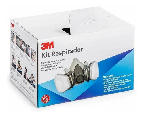 Respirador Mascara Completo 3m 6200