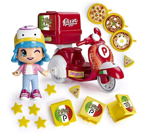 Imagen 2 de 5 de Pinypon Moto Delivery De Pizzas