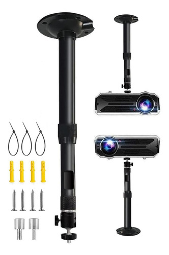 2-Be-Best CTMDWVDF Soporte De Pared y techo Para mini Proyector Longitud Ajustable Negro