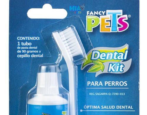Imagen 2 de 5 de Kit Dental Perros Fancy Pets Cepillo Pasta 90g Antisarro